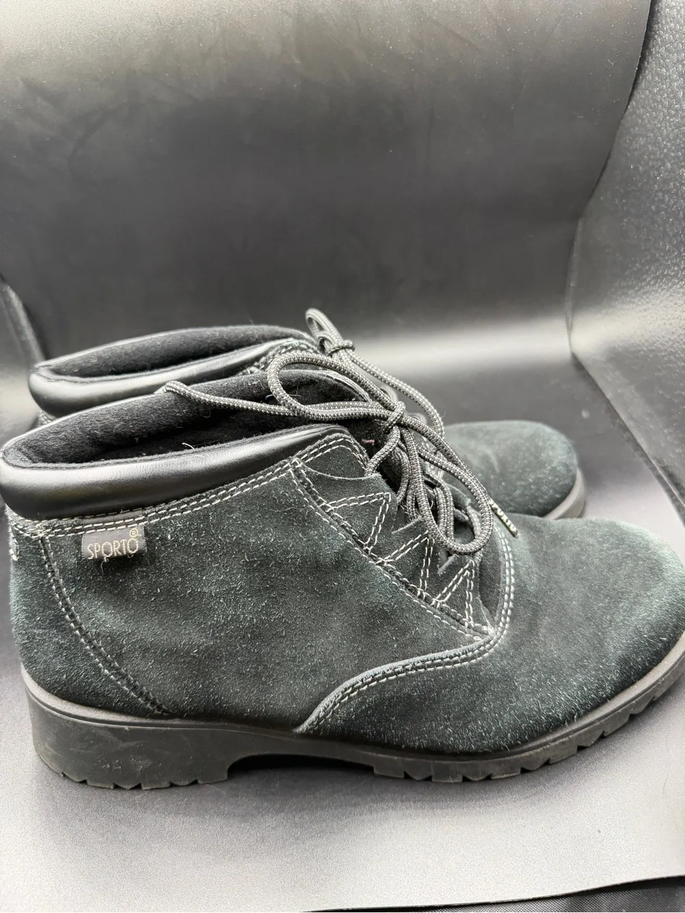 Sporto Black Suede Chukka Lace-Up Boots